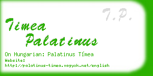 timea palatinus business card